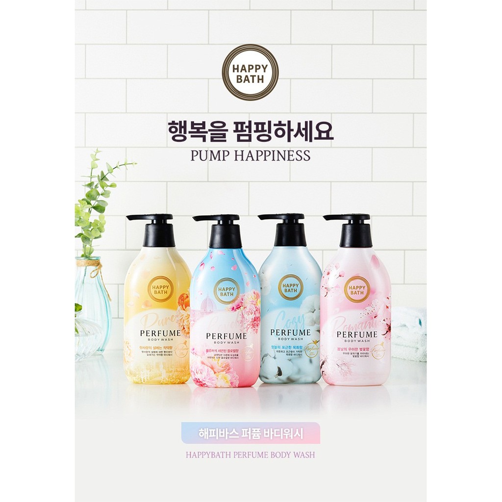 Sữa Tắm Nước Hoa Cao Cấp HAPPY BATH PERFUME BODY WASH Chính Hãng Nội Địa Hàn