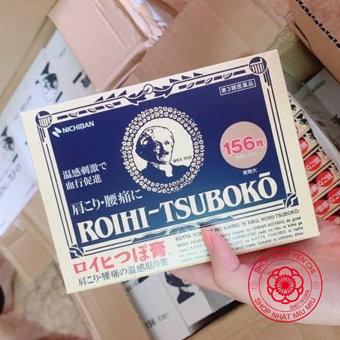 Cao dán Roihi Tsuboko Nhật Bản giảm đau vai, gáy, bầm tím, bong gân 156 miếng