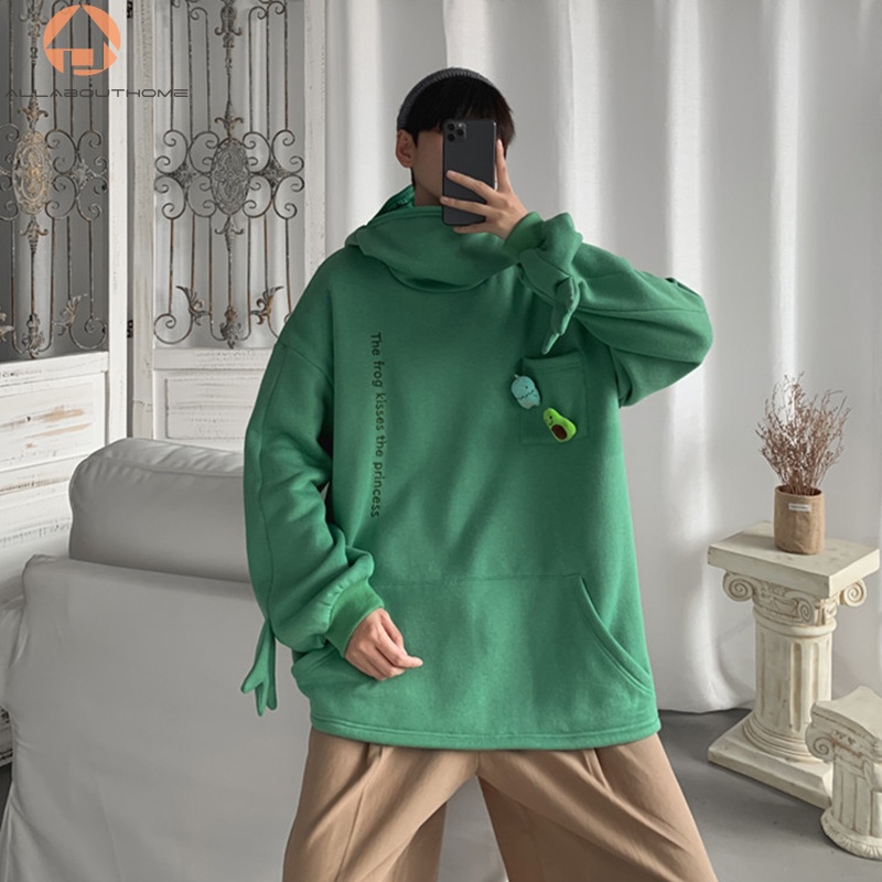 Áo Hoodie ABH Tay Dài Dáng Rộng Kiểu Dáng Con Ếch Dễ Thương | BigBuy360 - bigbuy360.vn