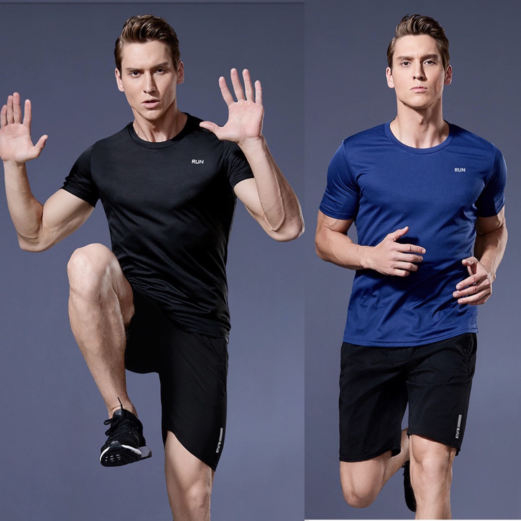 Set bộ thun nam Gấu 194 vải thun lạnh co dãn 4 chiều, phong cách thể thao - gym - bóng đá, from slim fit - RUN