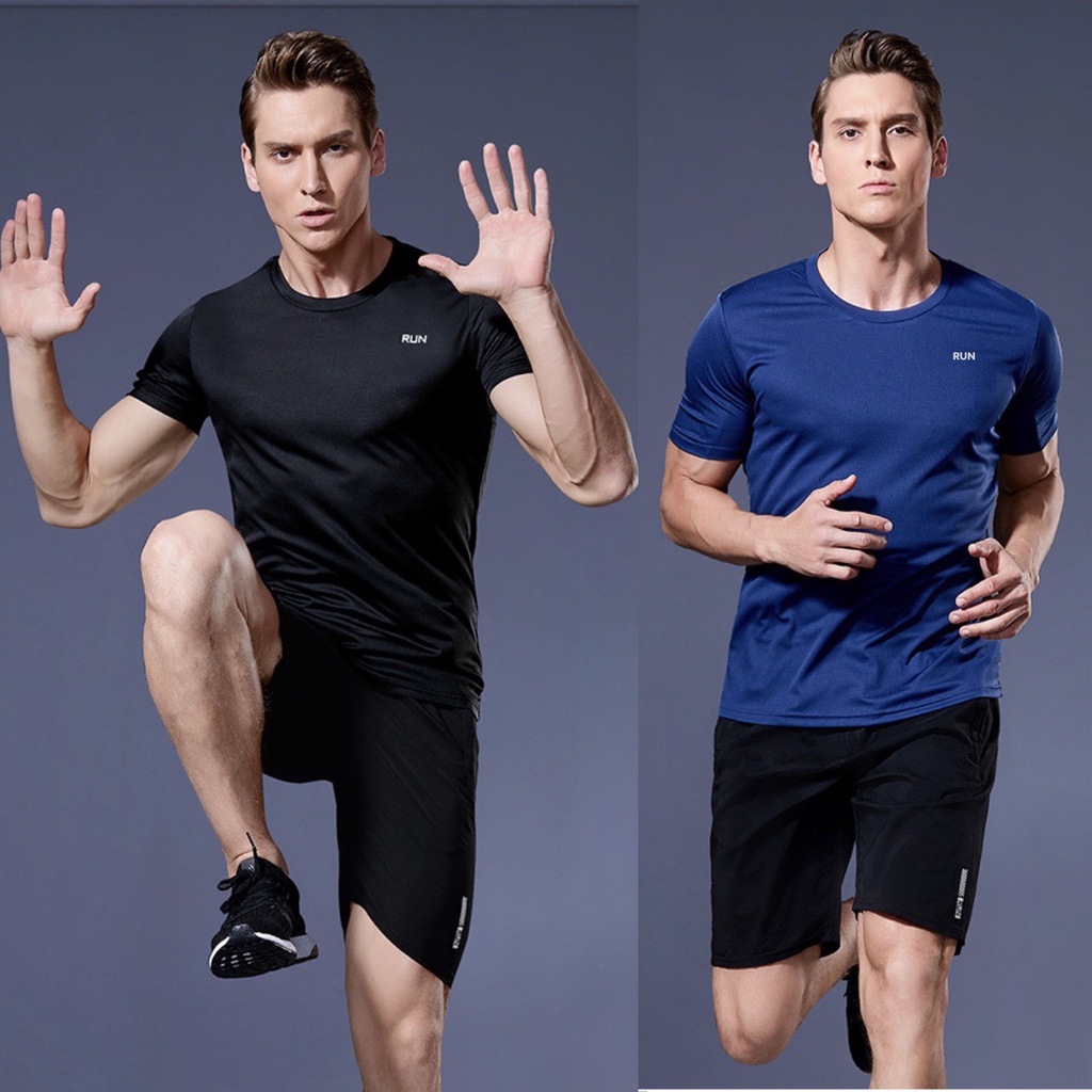 Set bộ thun nam Gấu 194 vải thun lạnh co dãn 4 chiều, phong cách thể thao - gym - bóng đá, from slim fit - RUN