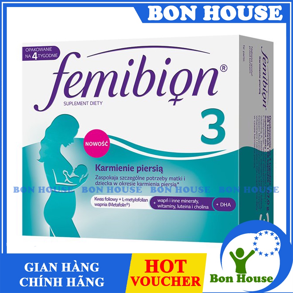 Femibion 3 (4 tuần) đủ bill, hàng Châu Âu