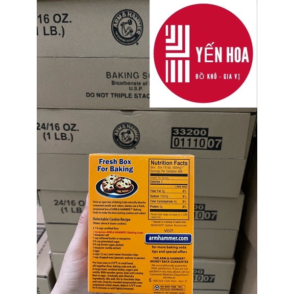 Bột Baking Soda USA - Bột Đa Công Dụng 454g - Date 01/2025