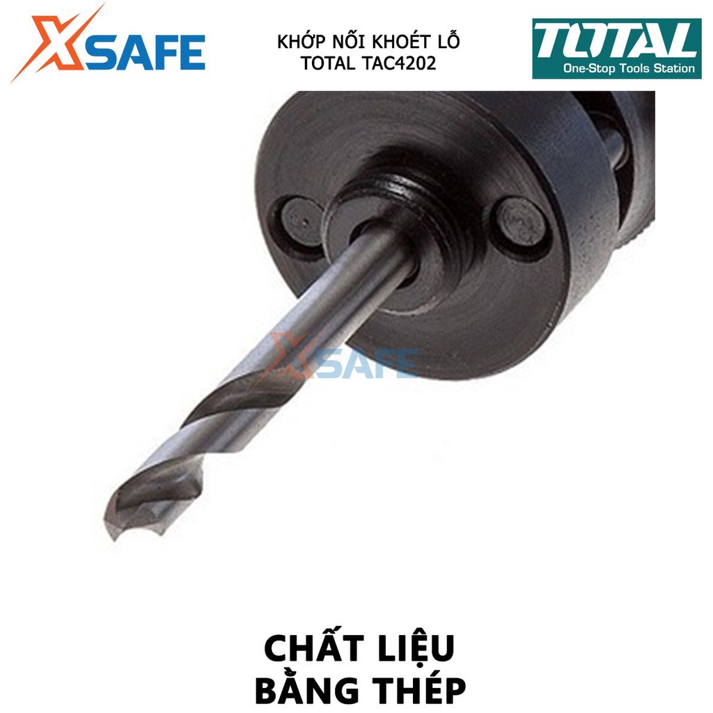 Khớp nối của khoét lỗ TOTAL TAC4202 Khớp nối đuôi lục giác 7/6&quot;, phù hợp để gắn với mũi khoét lỗ 1 1/4&quot; đến 8-1/4&quot;