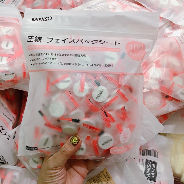 Mặt nạ giấy nén miniso