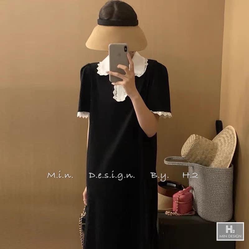 Đầm dáng suông cổ Polo phong cách retro siêu xinh