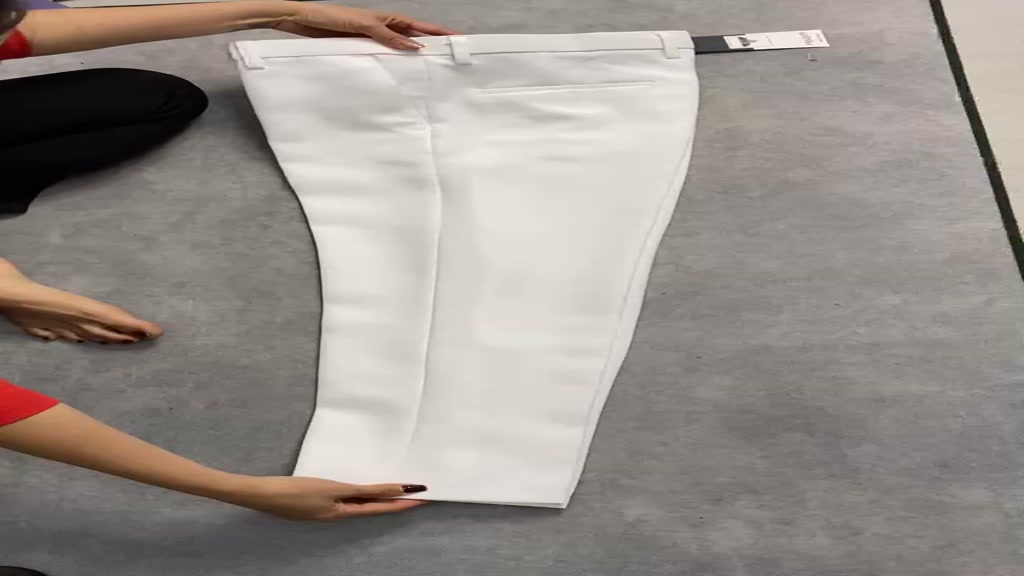 Quần tây âu nam màu trắng vải dày co giãn không bai màu không xù ống côn dáng Hàn Quốc | BigBuy360 - bigbuy360.vn