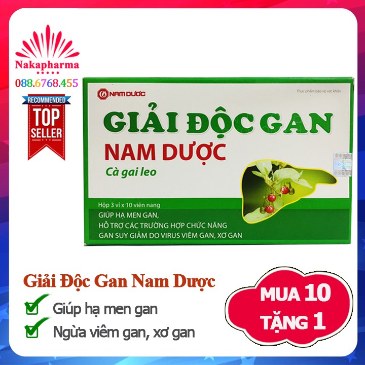 ✅ [CHÍNH HÃNG] Giải Độc Gan Nam Dược Cà Gai Leo – Giúp hạ men gan, bảo vệ gan, ngừa viêm gan, xơ gan