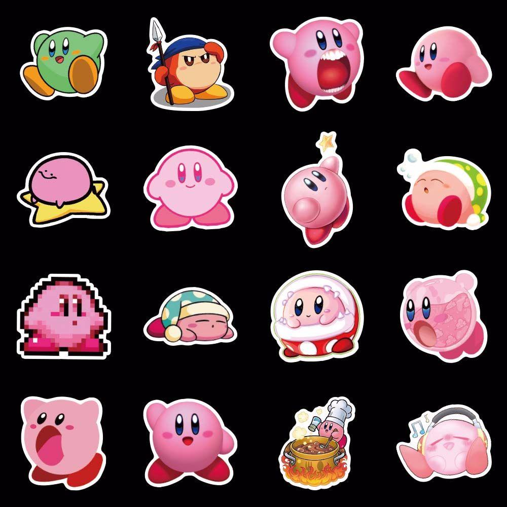 Nhãn Dán PVC Hình Anime Kirby Trang Trí Sổ Tay Ghi Ta / Laptop / Hành Lý / Bộ Sưu Tập