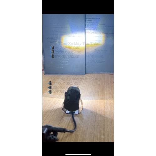 Đèn Trợ Sáng Bi Cầu Mini Siêu Sáng Trắng / Vàng