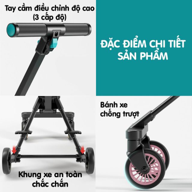 Xe đẩy du lịch Vovo Playkids - Đảo chiều, gấp gọn