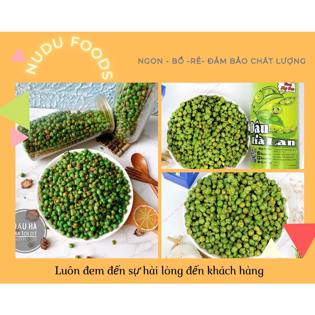 Đậu Hà Lan tỏi ớt loại đặc biệt - thơm ngon an toàn thực phẩm nhà Nudufoods