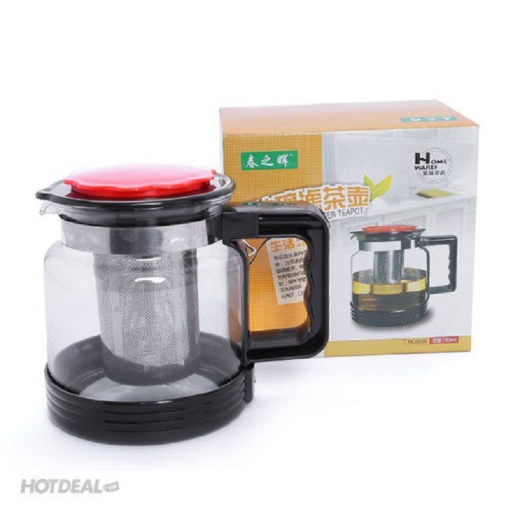 Bình pha trà 750ml có lưới lọc cao cấp