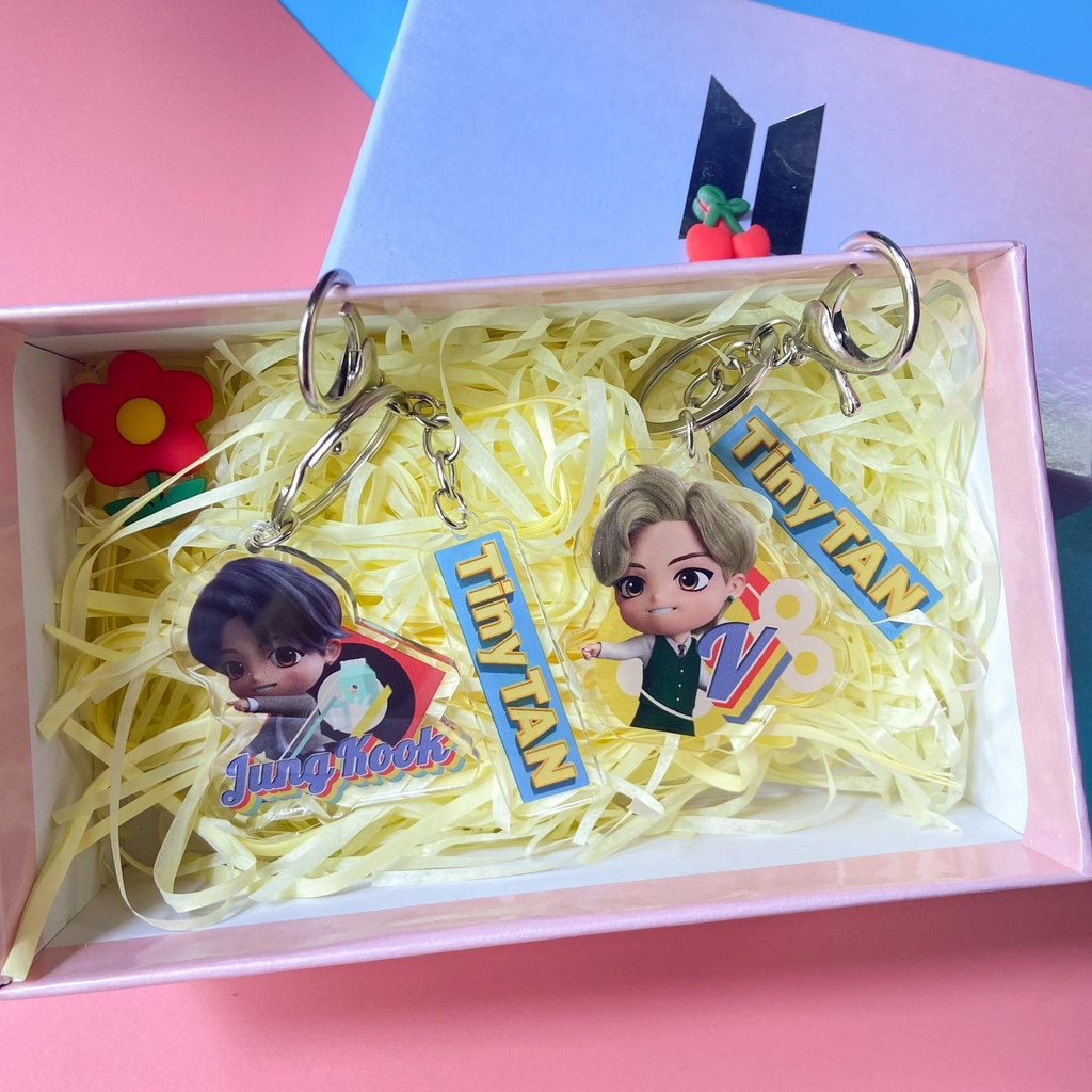 Móc Chìa Khóa Bằng Acrylic In Hình Nhóm Nhạc BTS