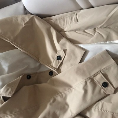 Áo trench coat kaki dáng dài màu kem freesize (có ảnh thật)