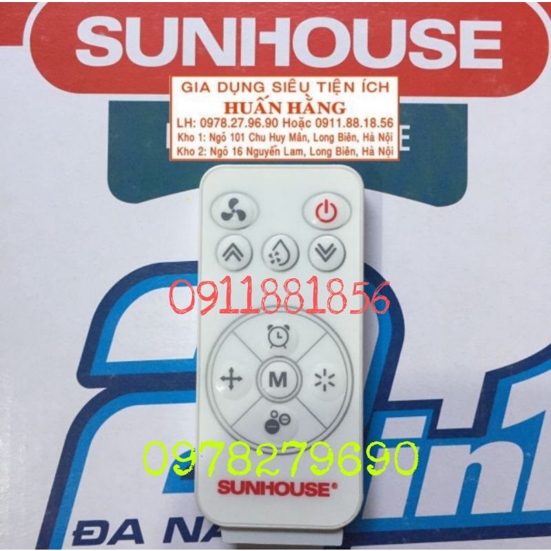 REMOTE, ĐIỀU KHIỂN TỪ XA QUẠT ĐIỀU HOÀ SUNHOUSE SHD7718 SHD7738