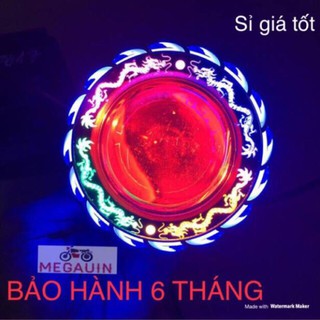 Đèn pha Led Bi cầu Rồng Mắt Quỷ Lốc Xoáy (4 chế độ sáng)