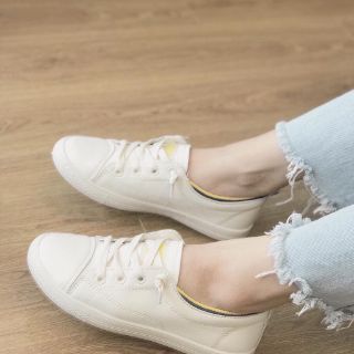 Giày lười không cần buộc dây (thể thao trắng viền G07)