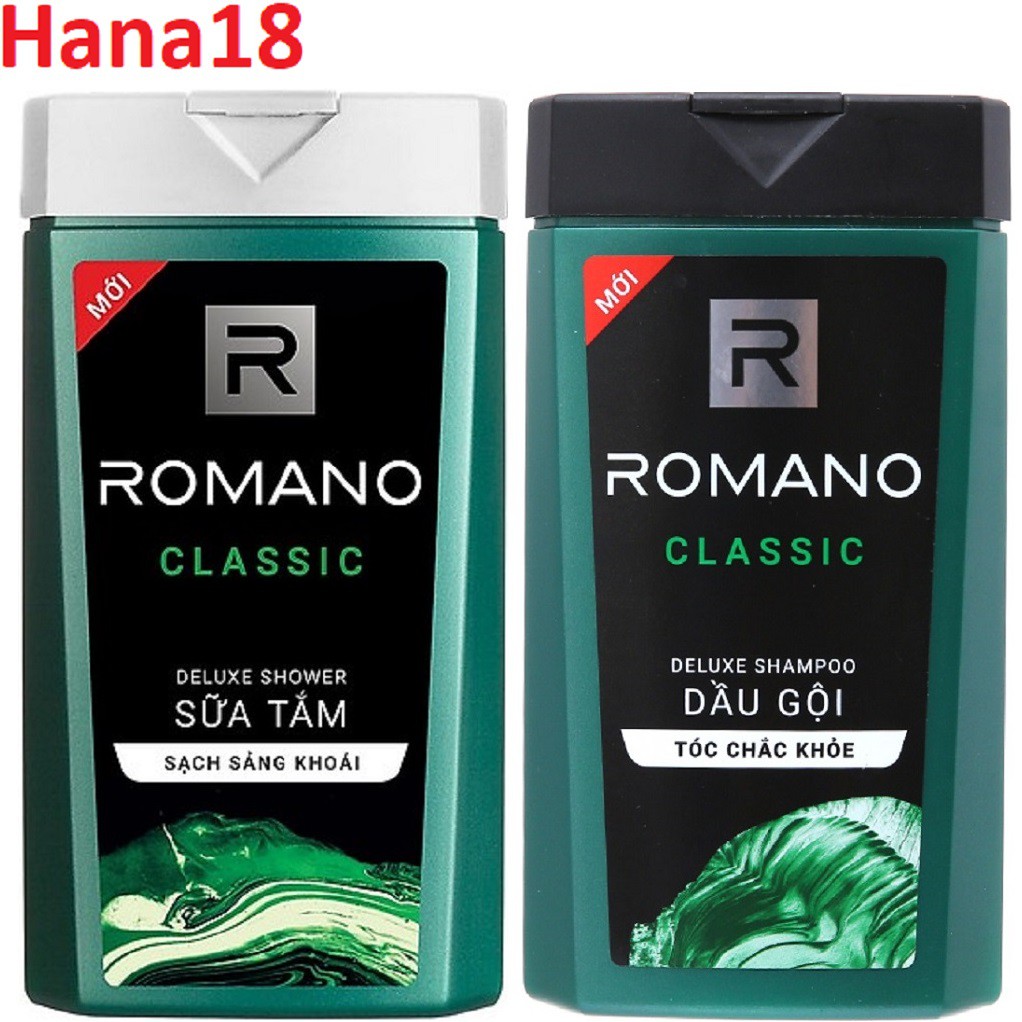 Dầu Gội - sữa tắm Cao Cấp Cho Nam Romano Classic 180g Hana18 cung cấp hàng 100% chính hãng