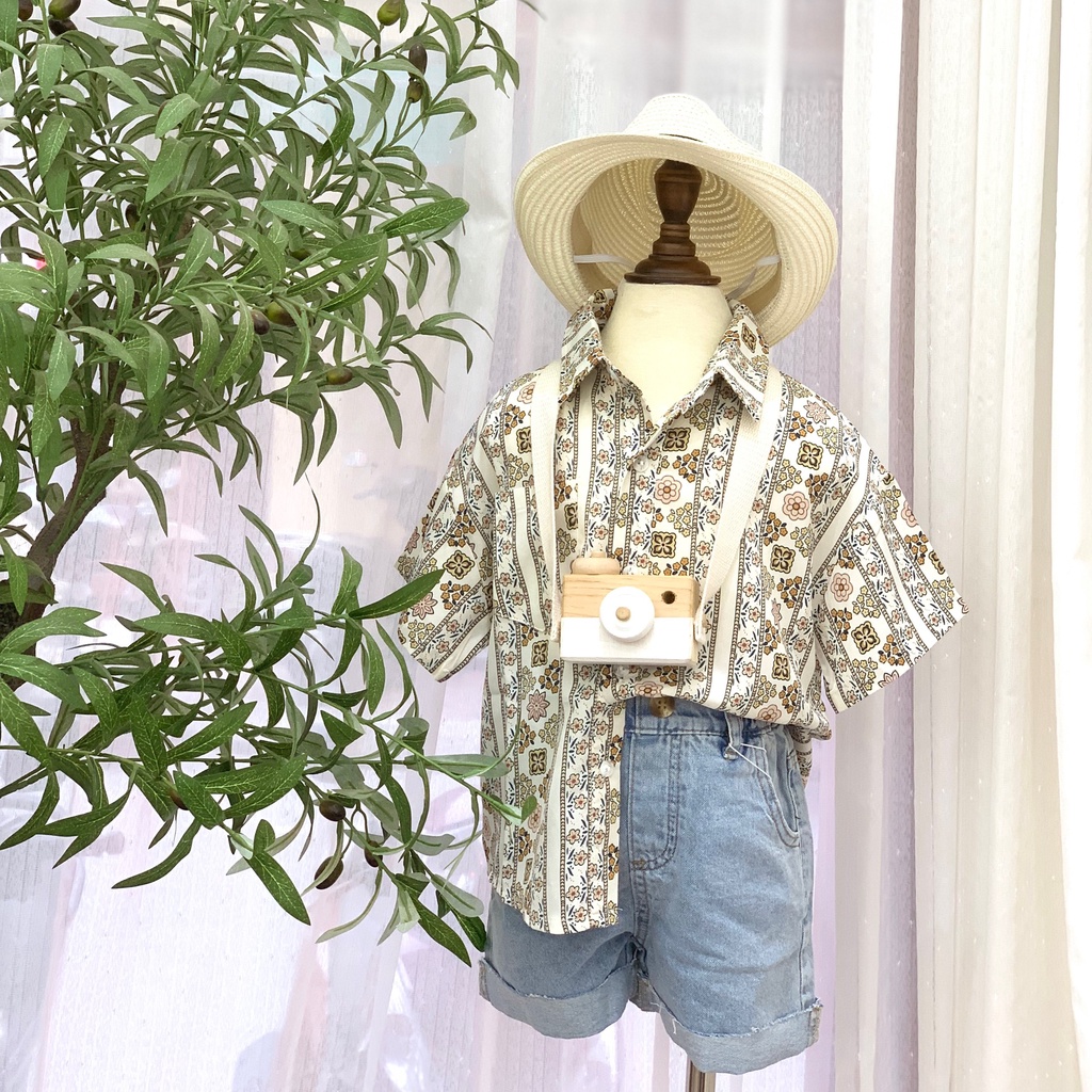 Áo Voan Hoa Đi Biển Cho Bé Trai Bé Gái Shop Quần Áo Trẻ Em Phong Cách Hàn Quốc Moy Kids
