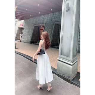 Maxi freesize 2 dây có mút ngực 3 màu