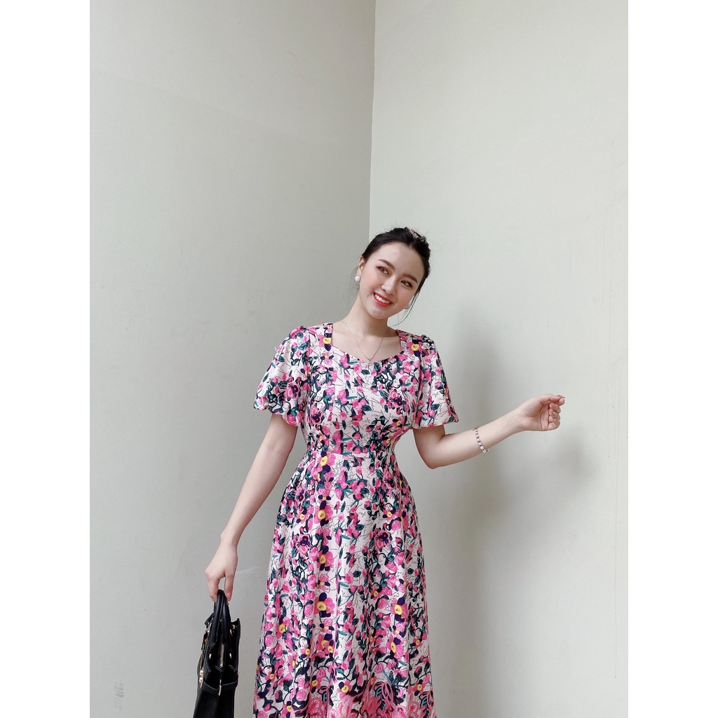 ĐẦM XÒE HOA HỒNG TIỂU THƯ TAY BỒNG-DAM01