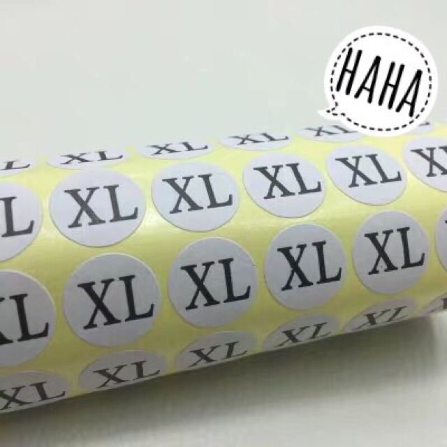 Decal size dán chữ số S M L XL XXL - 250 miếng dán | BigBuy360 - bigbuy360.vn