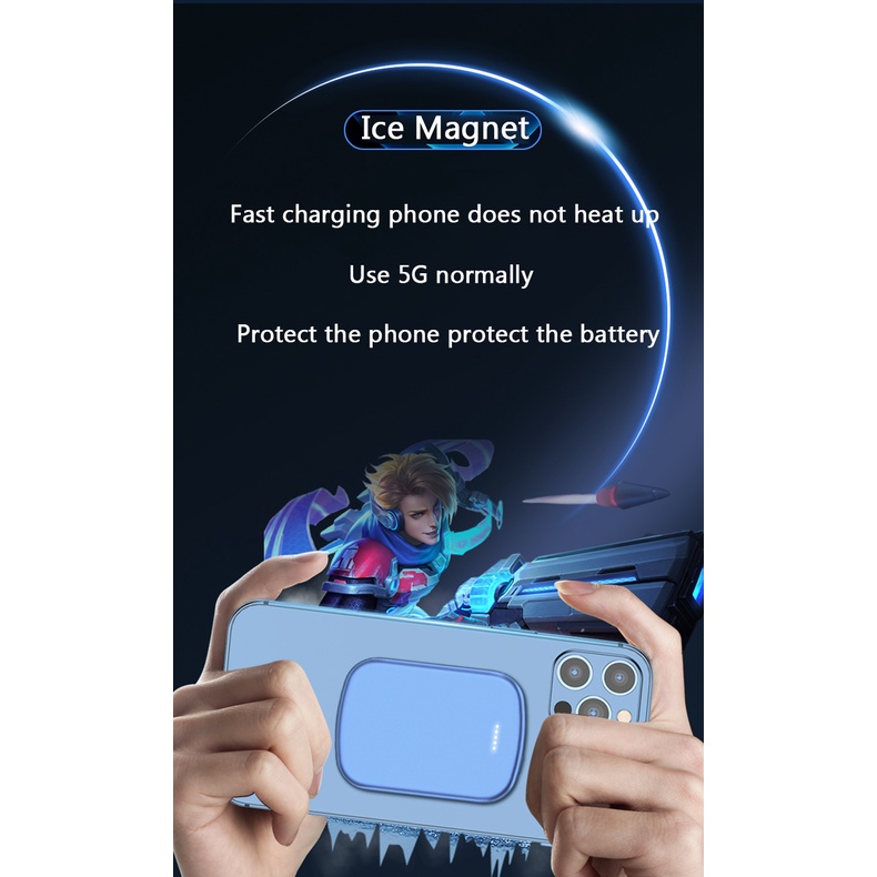 Pin Sạc Dự Phòng Không Dây 2021 10000mAh Có Nam Châm Cho iphone 12 13 pro max