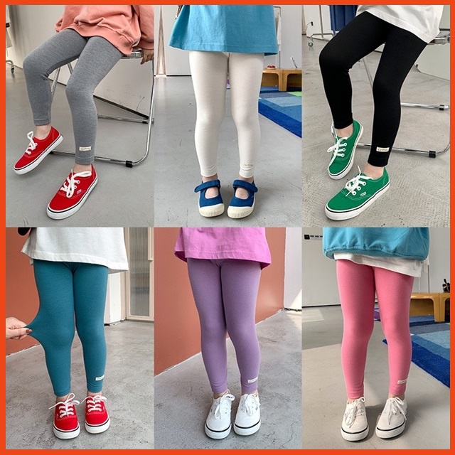 Quần legging dài mùa hè cho bé gái chất cotton co giãn - Quần áo trẻ em Ambb Kids 2-8 tuổi (Có clip, ảnh thật)