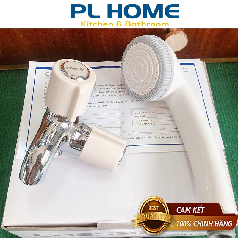 Vòi sen tắm lạnh gắn tường Caesar S038CP tay dây sen nhựa