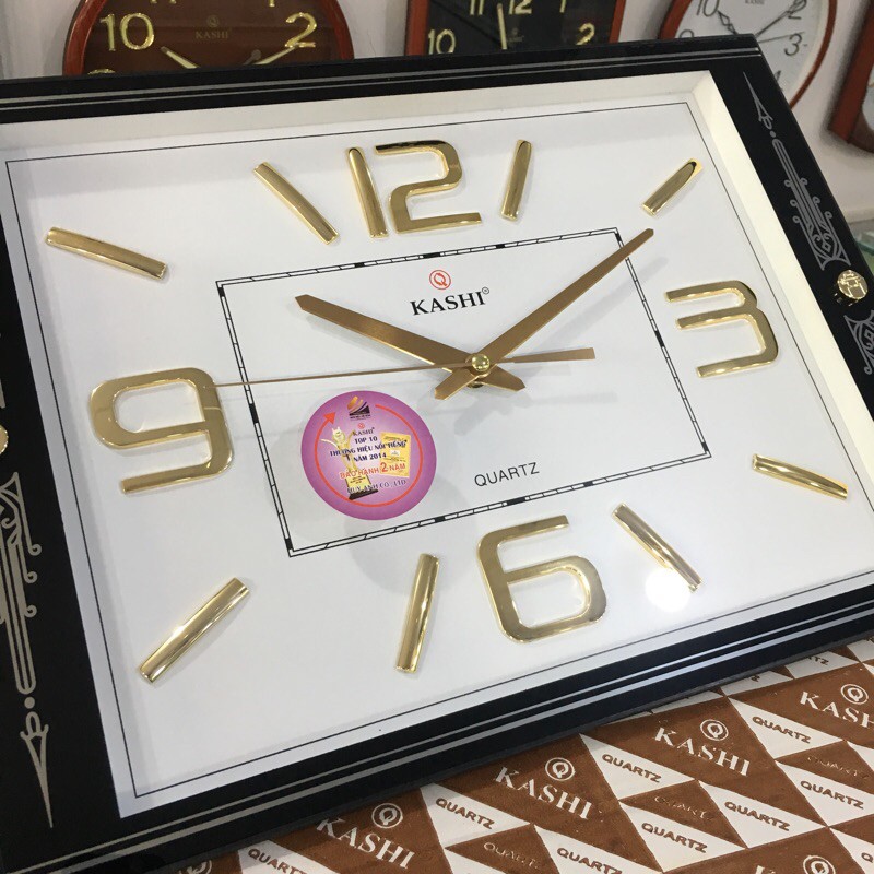 Đồng hồ treo tường mặt chữ nhật kashi k61 kim trôi siêu tĩnh