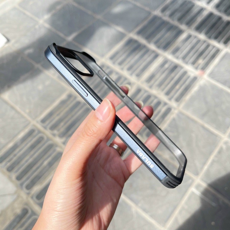 ốp lưng Sulada trong viền màu kim loại Iphone 12 MINI / 12 / 12 Pro 6.1&quot; /12 Pro Max sang chảnh bền đẹp