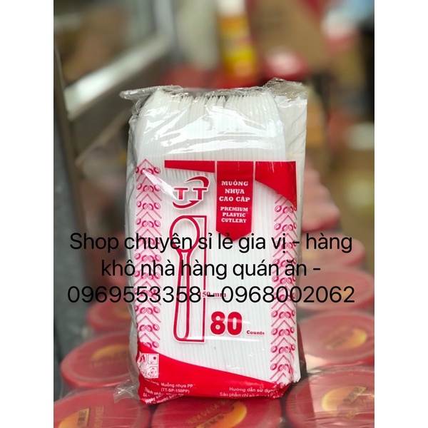 Sét 80 chiếc thìa nhựa cao cấp
