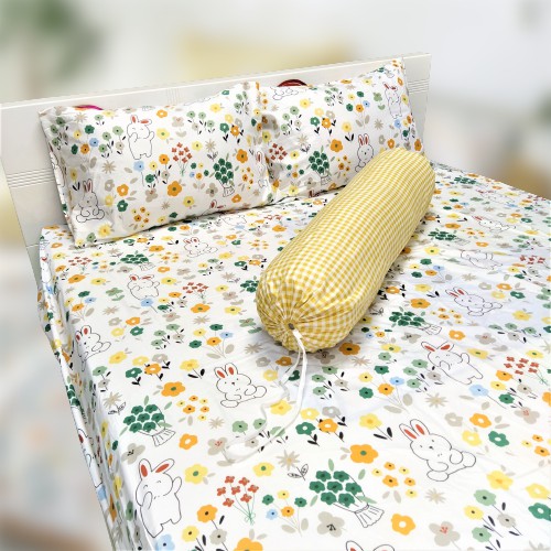 Bộ Chăn Ga Giường Accasa 03-05 Món Cotton Poly Flowers NATURE PASSION 550 Sợi Chống Phai Nhăn Xù Lông Malaysia