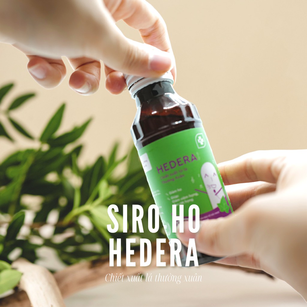 Siro ho thảo dược Hedera chiết xuất lá thường xuân bổ phế, giảm ho dành cho trẻ em