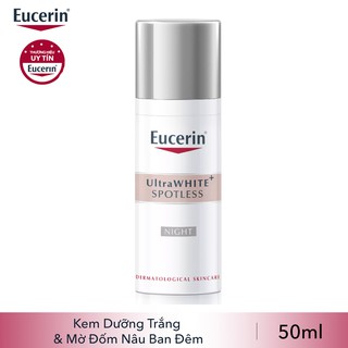Eucerin UltraWHITE+ SPOTLESS Night Fluid: Kem Dưỡng Trắng và Mờ Đốm Nâu Ban Đêm (50ml)
