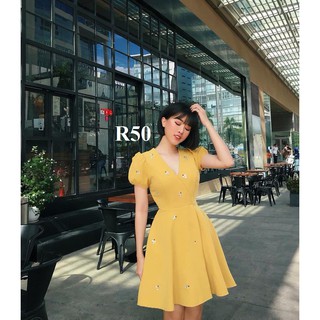 rập giấy váy 2 tà chéo R50