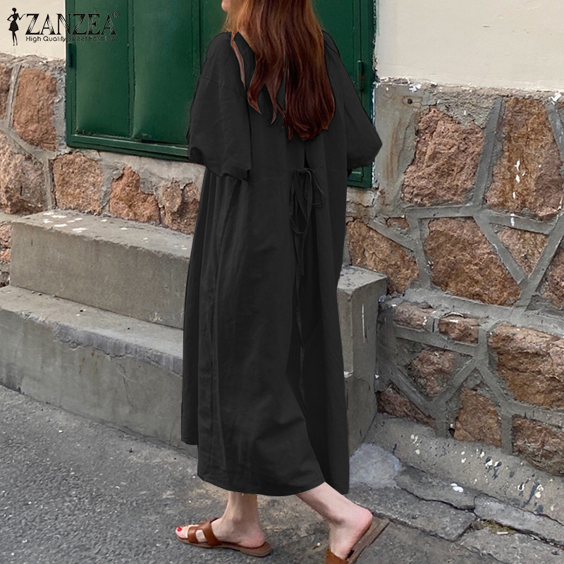 Đầm Maxi ZANZEA Cho Nữ Tay Ngắn Thời Trang | BigBuy360 - bigbuy360.vn