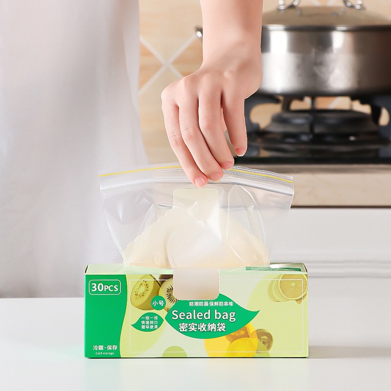 Set 3 Hộp Túi Zip Đựng Thực Phẩm Có Khóa Tiện Lợi