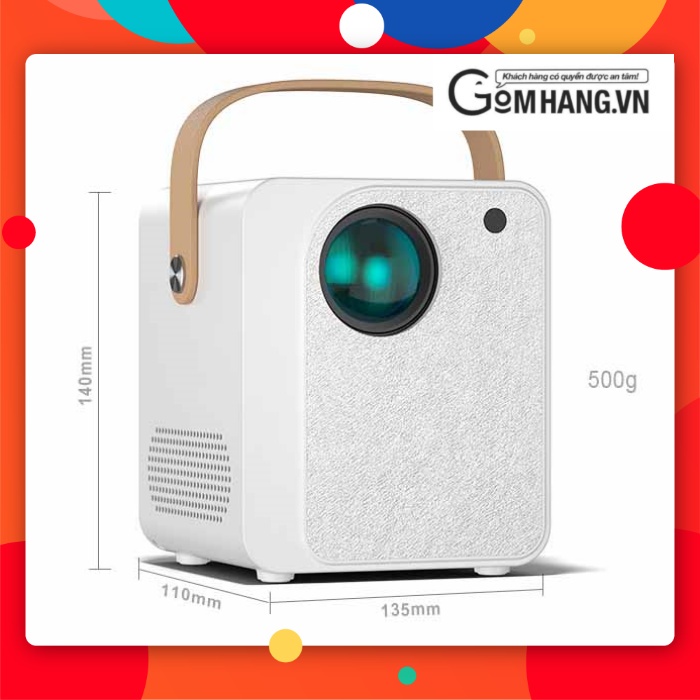 Máy chiếu mini Y9 Gomhang.vn - Máy chiếu gia đình kích thước khủng lên đến 120inch - Bảo hành 12 tháng