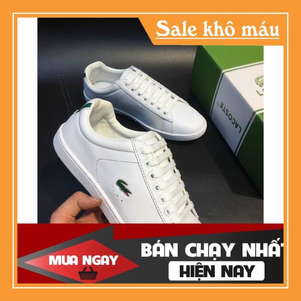 Giày Da Lacost Nam-❗ FREESHIP ❗ - Màu Trắng thời trang cực đẹp - HOT 2021 - FULL BOX-