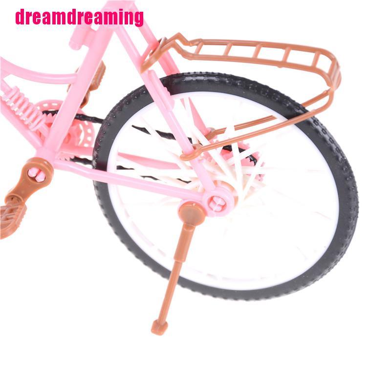 Mô Hình Xe Đạp Màu Hồng Xinh Xắn Cho Búp Bê