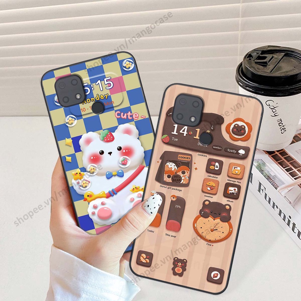 Ốp lưng Xiaomi Redmi 10C hình gấu, thỏ, đồng hồ cute dễ thương
