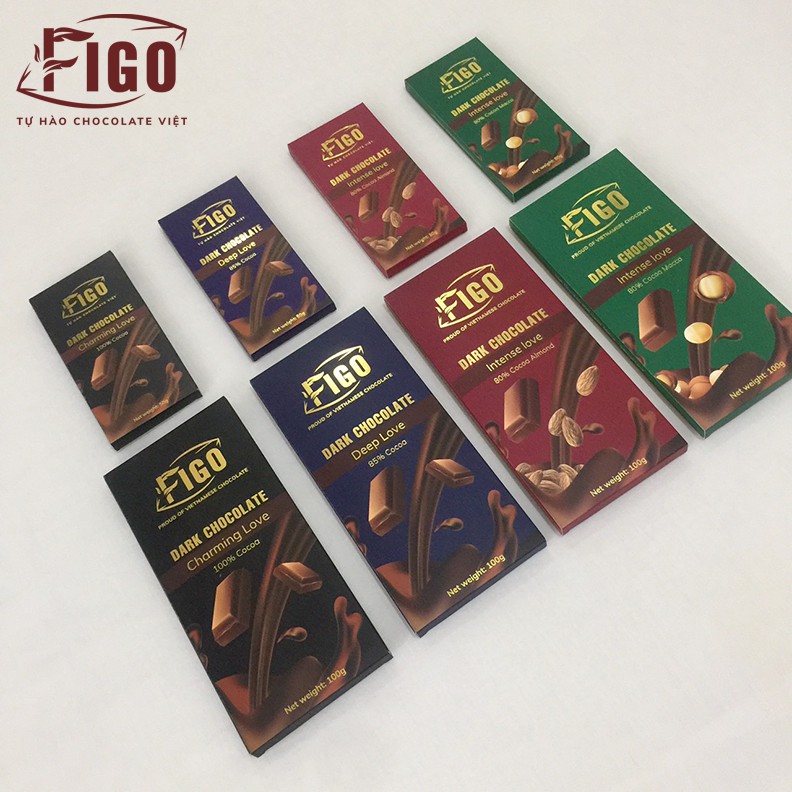 [Mã 156FMCGSALE hoàn 8% đơn 500K] [Chính hãng] Dark Chocolate- Socola đen đắng giảm cân 85% Cacao Figo thanh 100gr | BigBuy360 - bigbuy360.vn