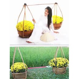 Quang gánh trang trí cắm hoa size lớn