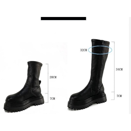 Giày Bốt Martin Co Giãn Phong Cách Anh Quốc Thời Trang Thu Đông 2021 Cho Nữ