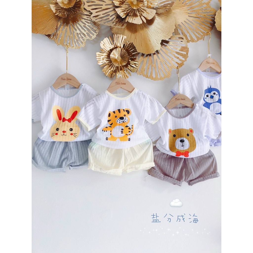 [MẪU MỚI 2021] Bộ cotton giấy cài vai Mềm Mịn Mát cho bé sơ sinh 3-14kg, được chọn màu - BO2