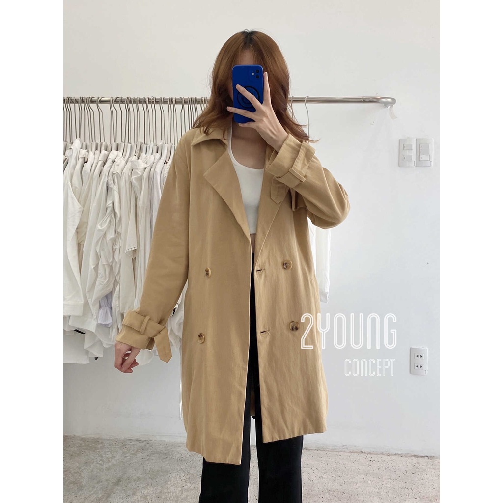 [2YOUNG] [ẢNH THẬT SHOP CHỤP] Áo măng tô dáng dài A247