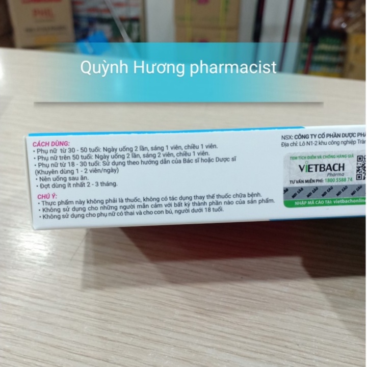 Viên uống cân bằng nội tiết EMMATS hộp 20 viên mẫu mới nhất