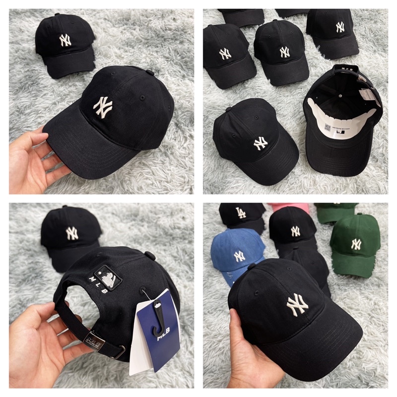 | ẢNH THẬT | MŨ M L B N.Y ĐEN LOGO THÊU NHỎ